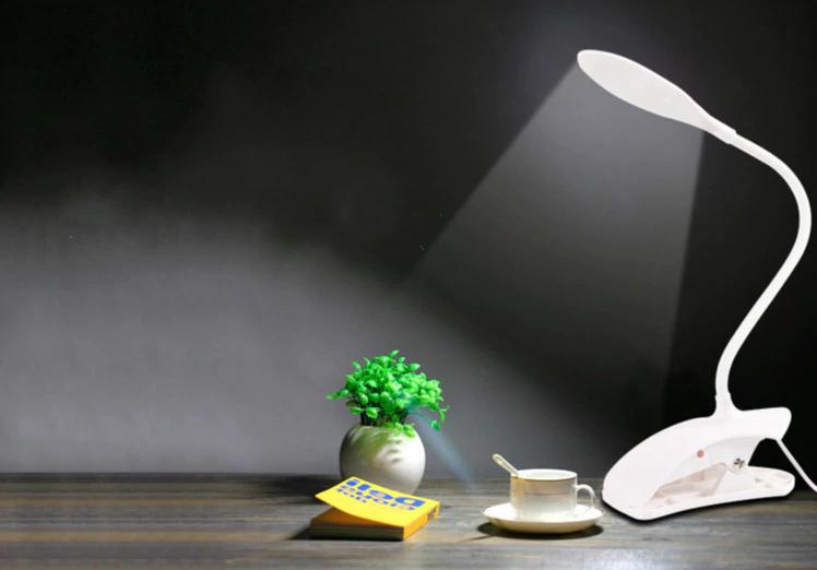 Đèn Led chống cận Table Lamp MH-007 Kẹp hoặc để bàn &amp; cổng USB tiện lợi di chuyển (Giao màu ngẫu nhiên)