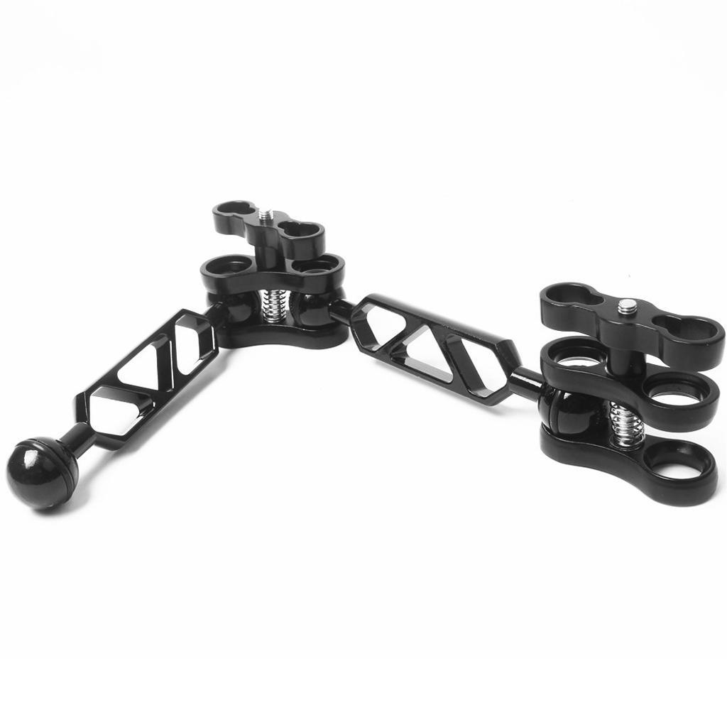 Diving 6" Ball Joint Arm Connector + 2 Clamp Mount F/ Underwater Photography