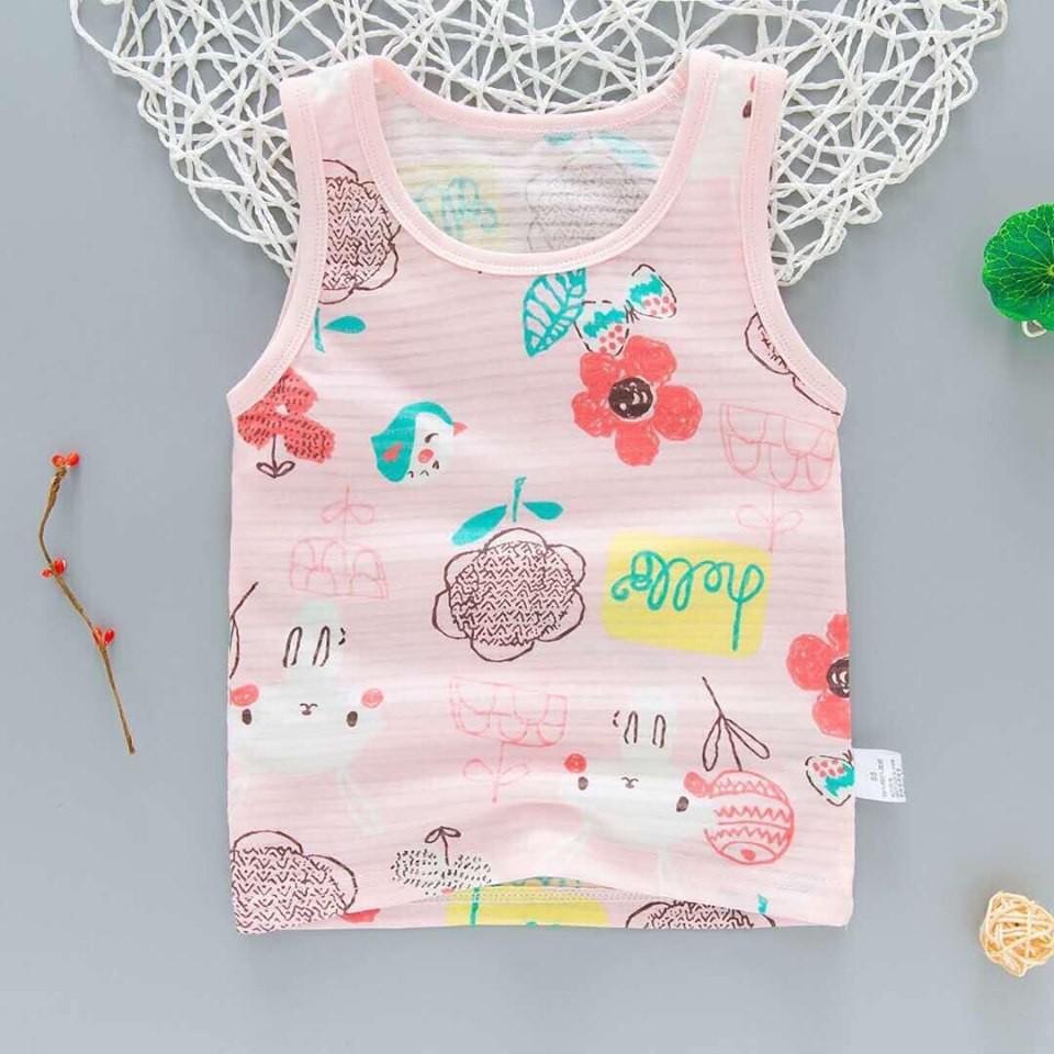 Áo cotton sợi tre cực thấm mồ hôi cho bé từ 8 đến 25kg