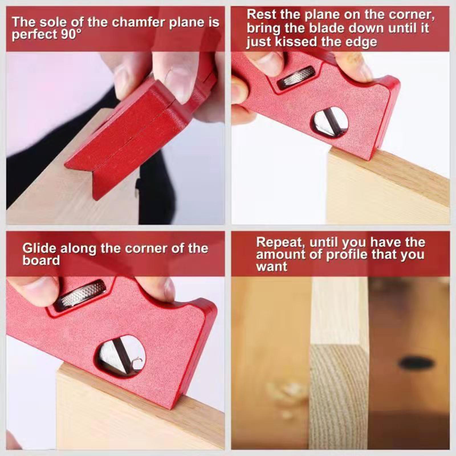 Woodworking Edge Wood Planer - Quick Edge Trimming Chamfer Hand Planer for Woodworking - 45 Degree Hand Planers Woodworking Tools
