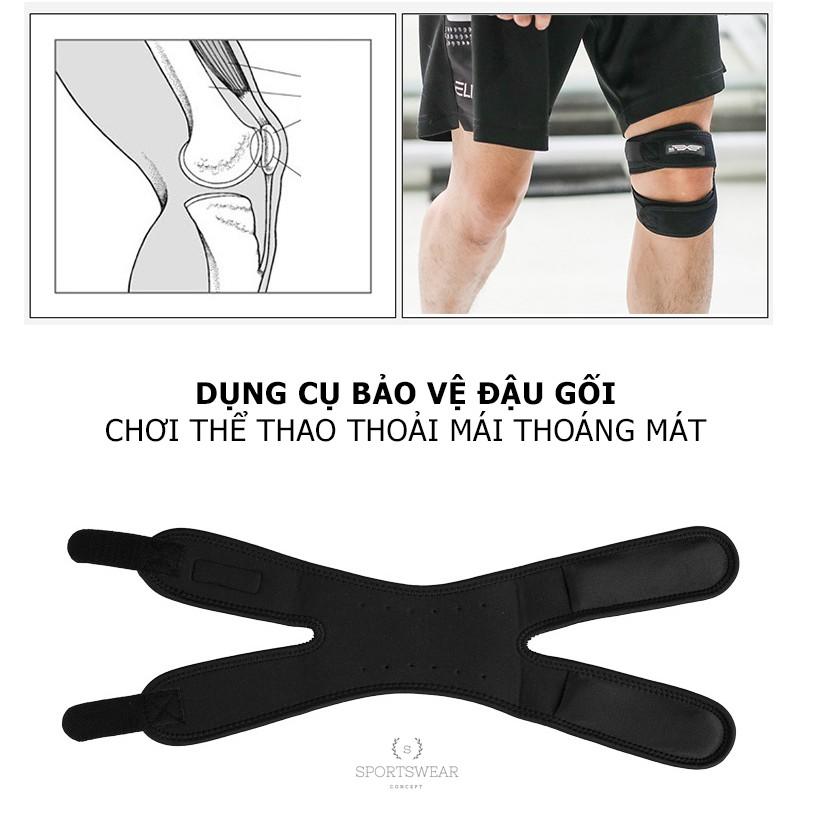 Băng đeo đầu gối tập gym thể thao bảo vệ khớp gối chân v4 Sportswear Concept đàn hồi thoải mái giảm chấn thương