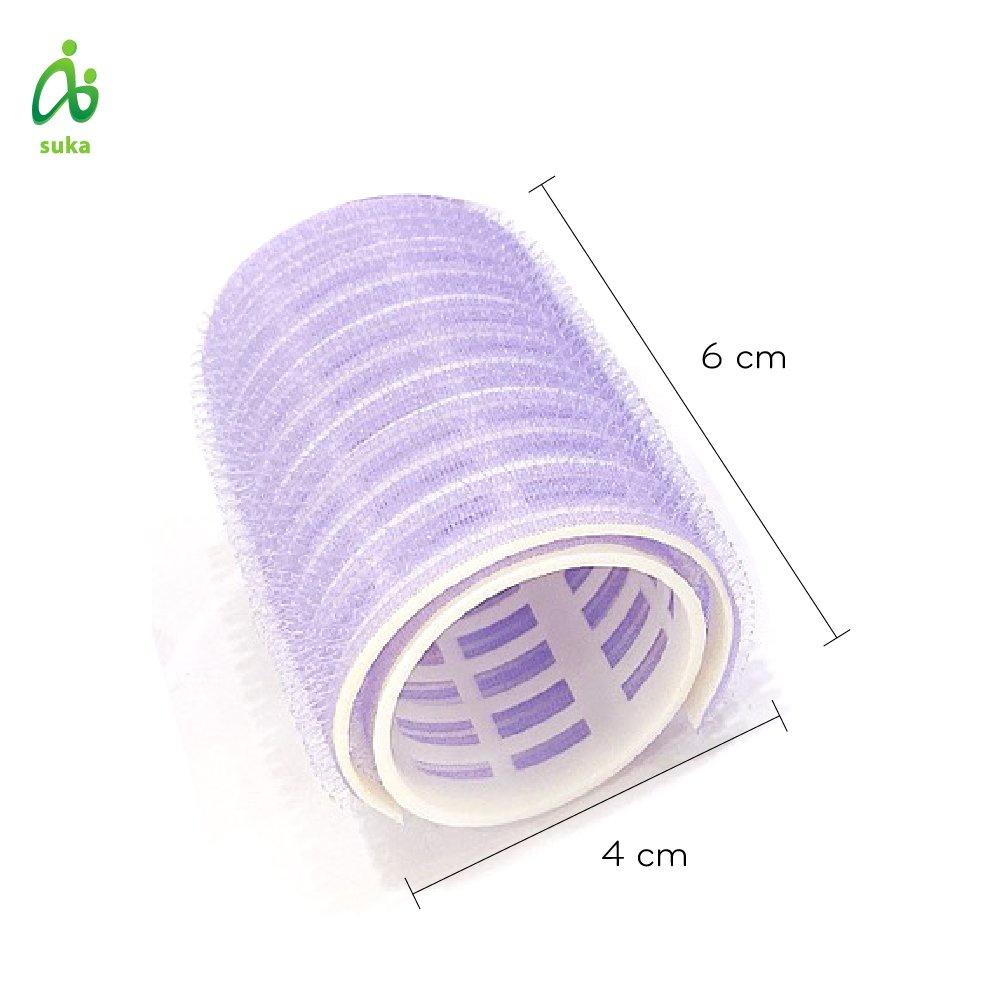 Lô uốn mái mưa tự dính có kẹp đỡ, lô uốn tóc xoăn Hàn Quốc size 4cmx6cm