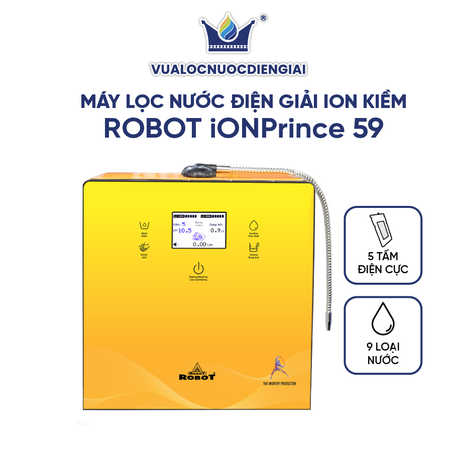 Máy Lọc Nước Điện Giải Ion Kiềm ROBOT IonPrince 59 - Hàng Chính Hãng
