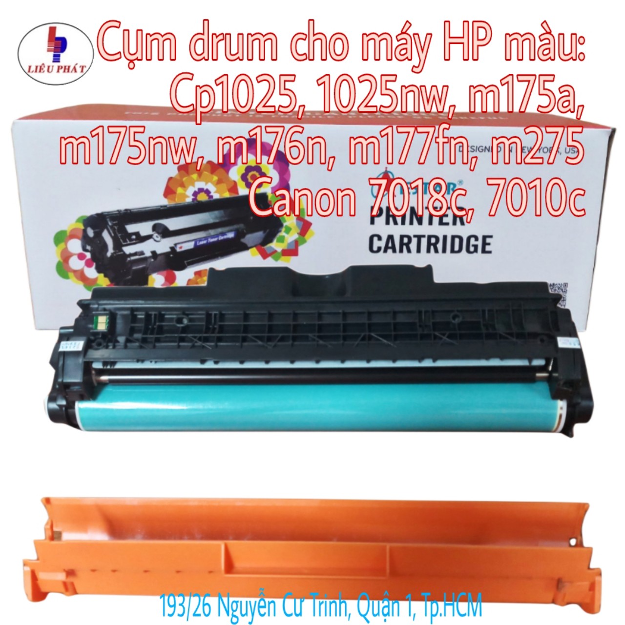 Cụm drum máy in Canon 7018C/ 7010C/ HP CP1025/ M175/ M176/ M177/M275 (DR-CE314A) - laser màu, mới 100%, tương thích. Dùng chung với hộp mực Canon 329BK/C/Y/M, HP bộ 130A, 126A