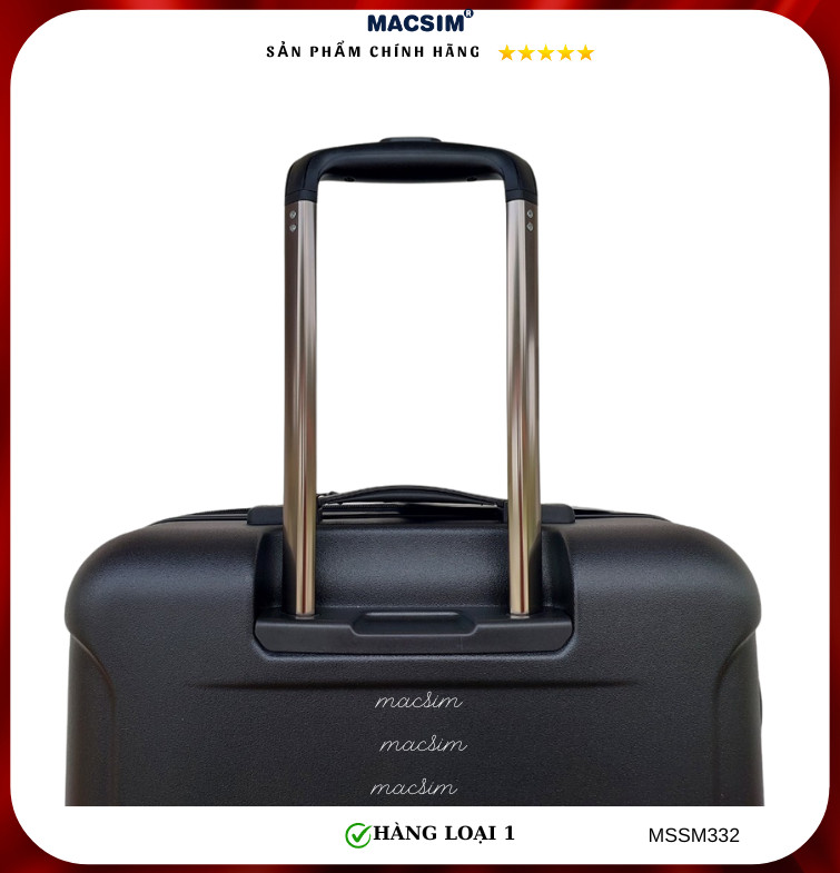 Vali cao cấp Macsim Smooire MSSM332 cỡ 24 inch màu đen hàng loại 1