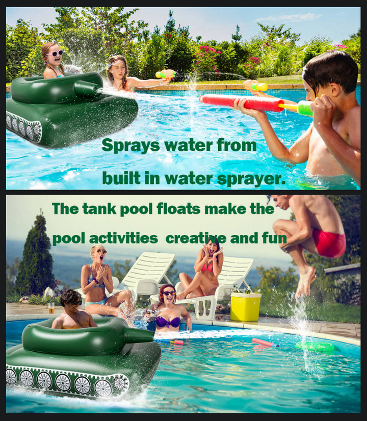 Phao Bơi Té Nước Inflatable Tank Pool - Home and Garden