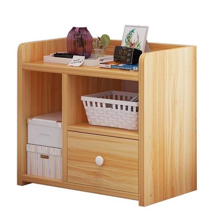 Tủ, Kệ Đầu Giường Vuông 1 Ngăn Kéo Màu Gỗ 40 x 26 x 40cm GD167
