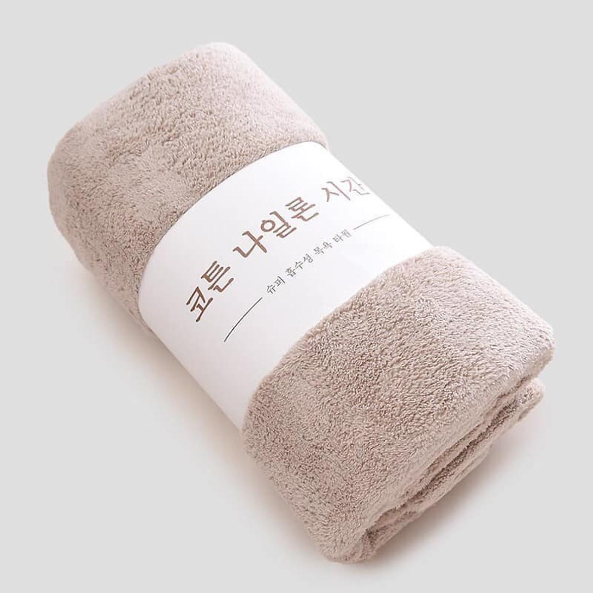 Khăn Tắm Lông Cừu Hàn Quốc, Siêu Thấm Hút, Mềm Mại, Sợi Bông Cao Cấp
