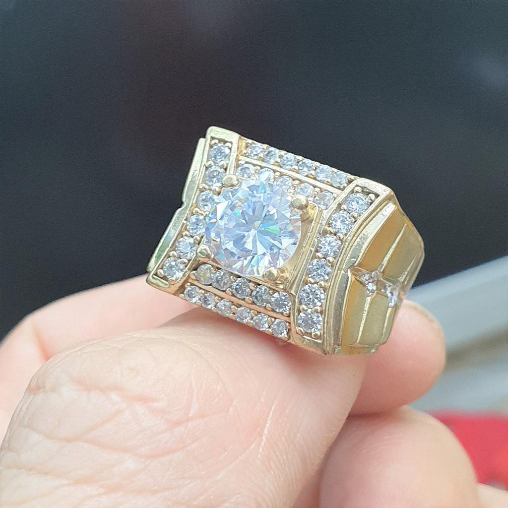 Nhẫn Nam Full Xoàn Bản To Vonfram Cao Cấp- Dùng vĩnh cữu tắm rửa không phai màu