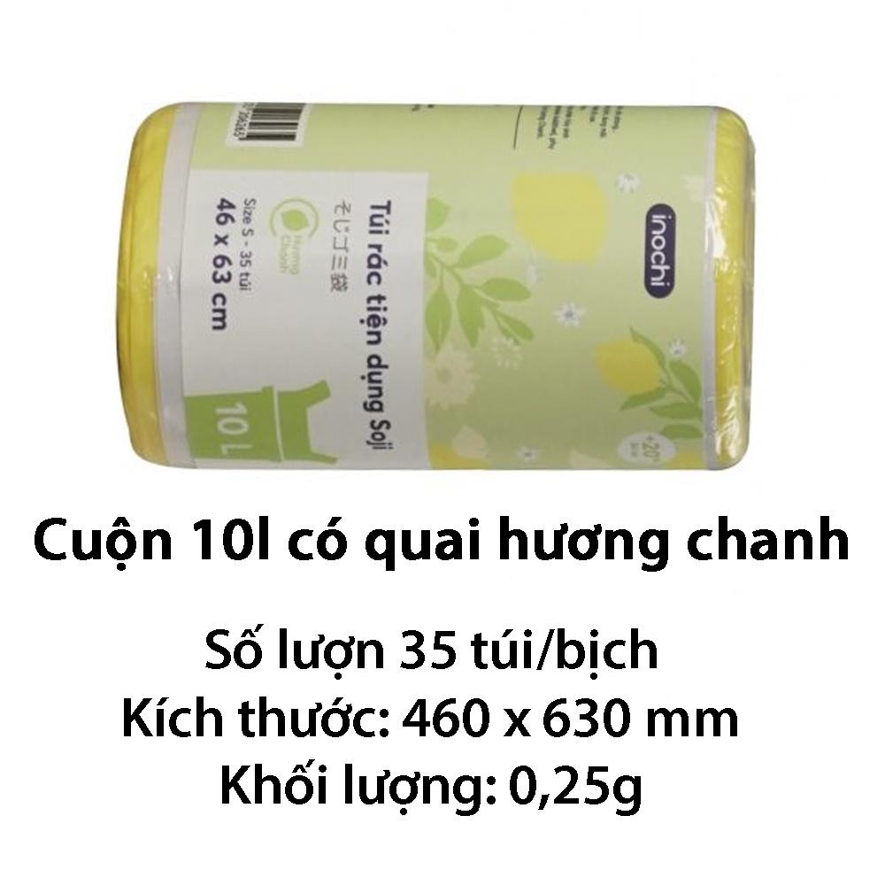 Túi rác tự hủy inochi có quai hương chanh và hương lavender