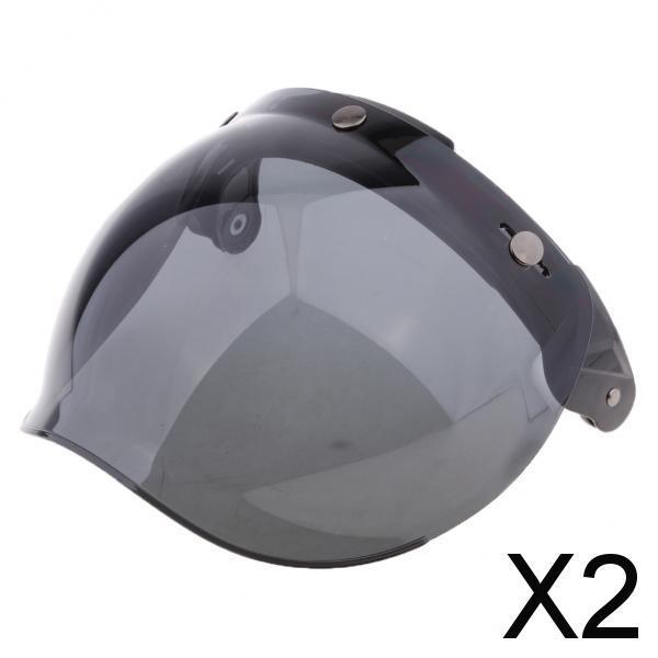 2x3-Snap Bubble Wind Shield Visor for Bonanza Motorcycle Helmets 7