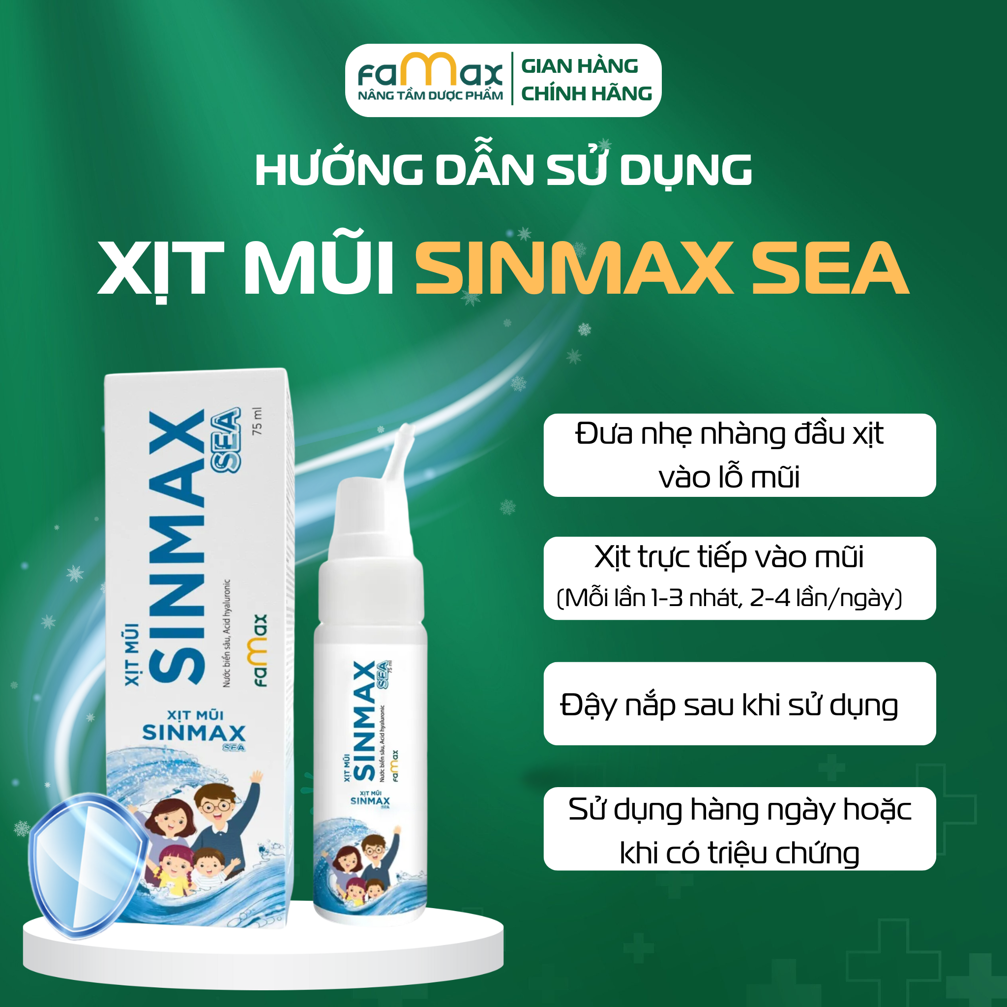 [FAMAX] Xịt mũi Sinmax Nature 20ml – Hỗ trợ viêm xoang, sổ mũi, nghẹt mũi nhanh chóng