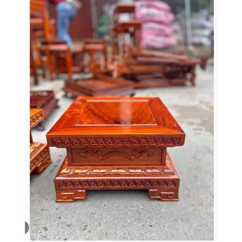 Đế vuông kê tượng gỗ hương cao 20cm
