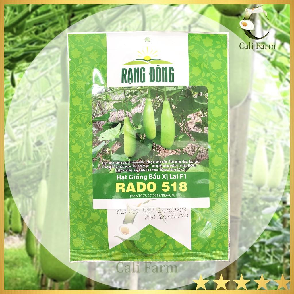 Hạt Giống Bầu Xị Lai F1 Rado 518 gói 2gr Dễ trồng, Trái bóng đẹp, Ăn rất ngon - NON GMO- Hạt giống Rạng Đông, Chất lượng vượt trội !