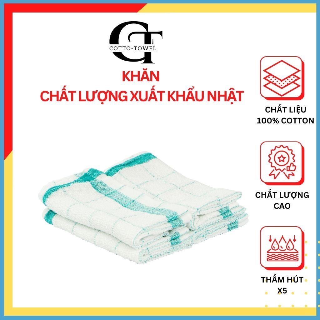 Khăn lau 100% Cotton 34*34cm An toàn HÀNG XUẤT NHẬT