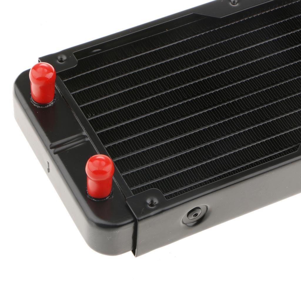 2pcs 240mm Computer PC Alloy Water Cooling Cooler Radiator Fans 10 Pipes