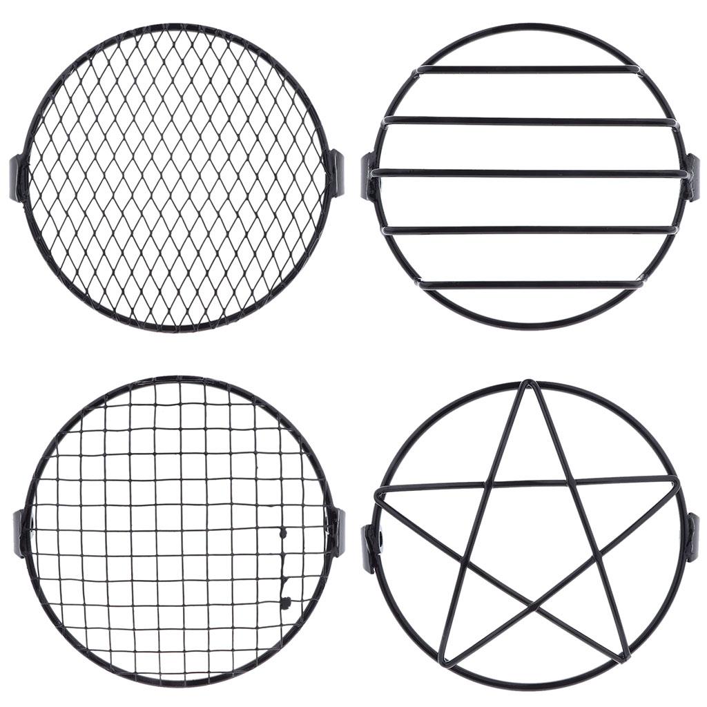 Metal Motorcycle Headlight Grille Cover Retro Grill Cover, Metal Headlamp Mounting Hardware for Honda GN125 CG125