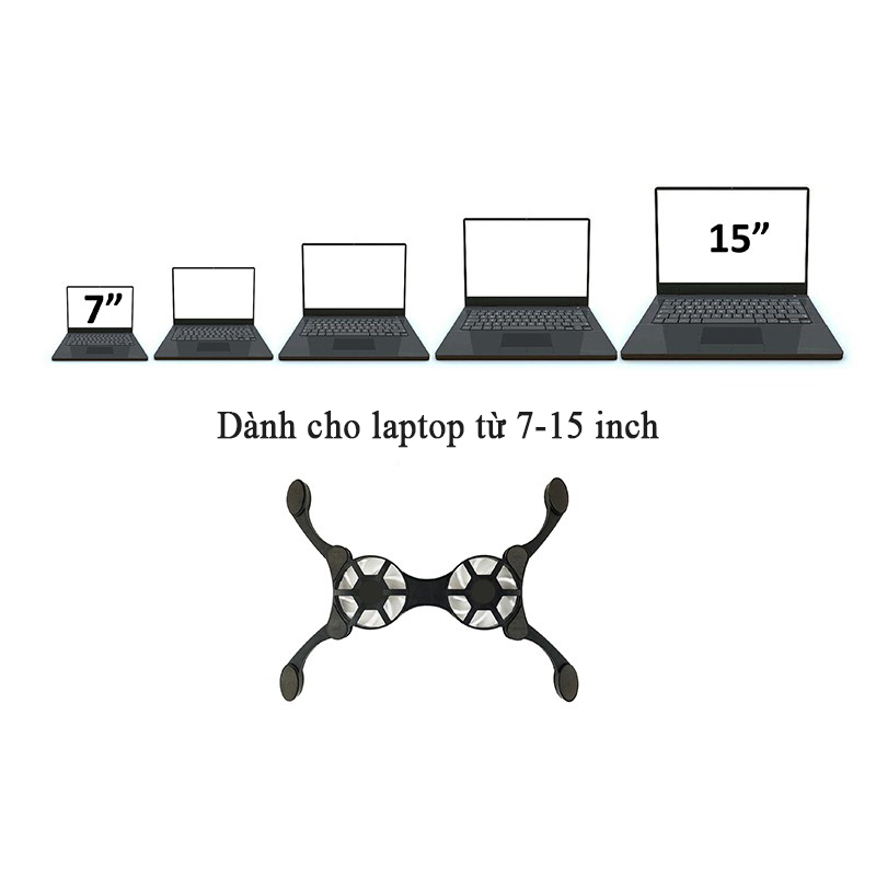 Quạt Tản Nhiệt Mini USB Gấp Gọn Bạch Tuộc Cho Laptop