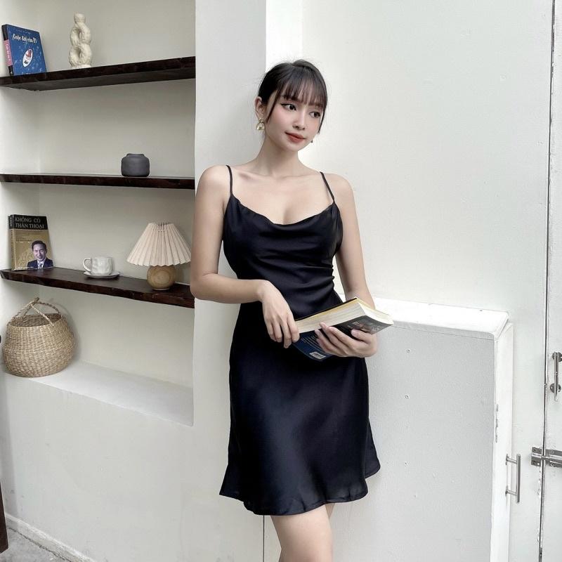 Váy lụa cổ đổ - Audrey Studio
