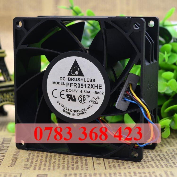 Quạt Tản Nhiệt Delta 9238 12V 4.5A PFR0912XHE 9CM Chất Lượng Cao . Hàng tốt, xuất vat