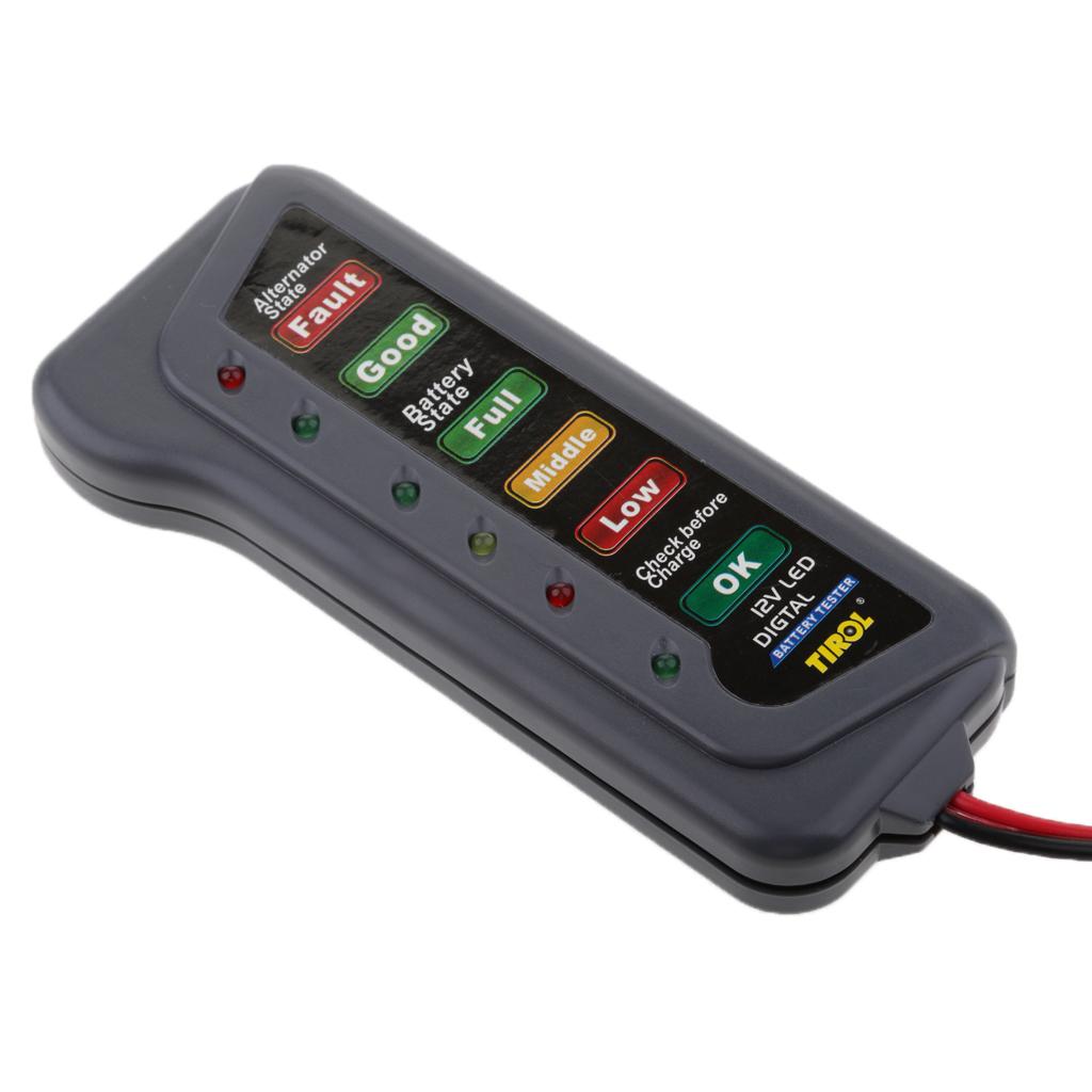 12V Car Motorcycles Battery Load Tester Meters Analyzer LED Display