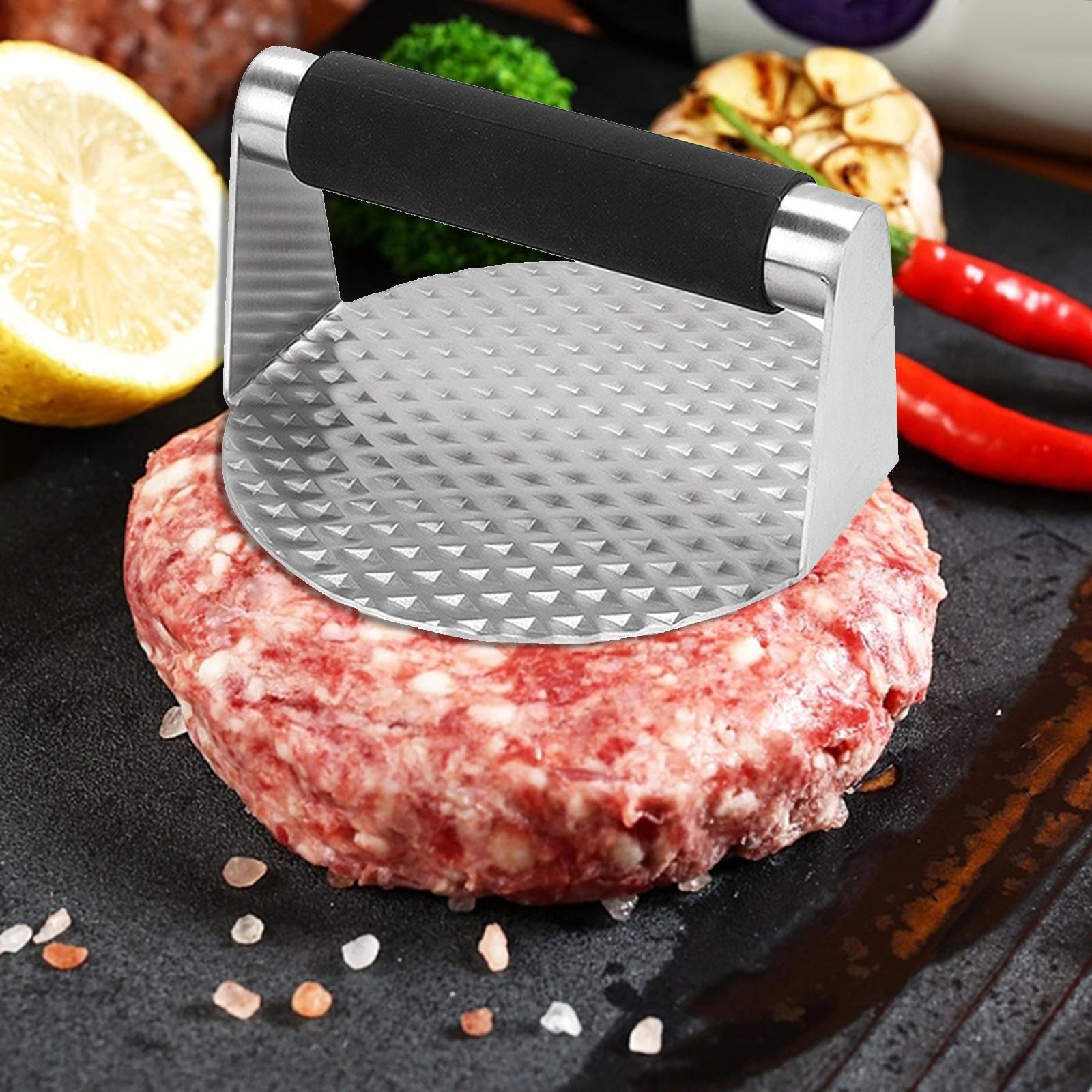 304 Stainless Steel Burger Press Nonstick Meat Smasher for Steaks Meat Grill