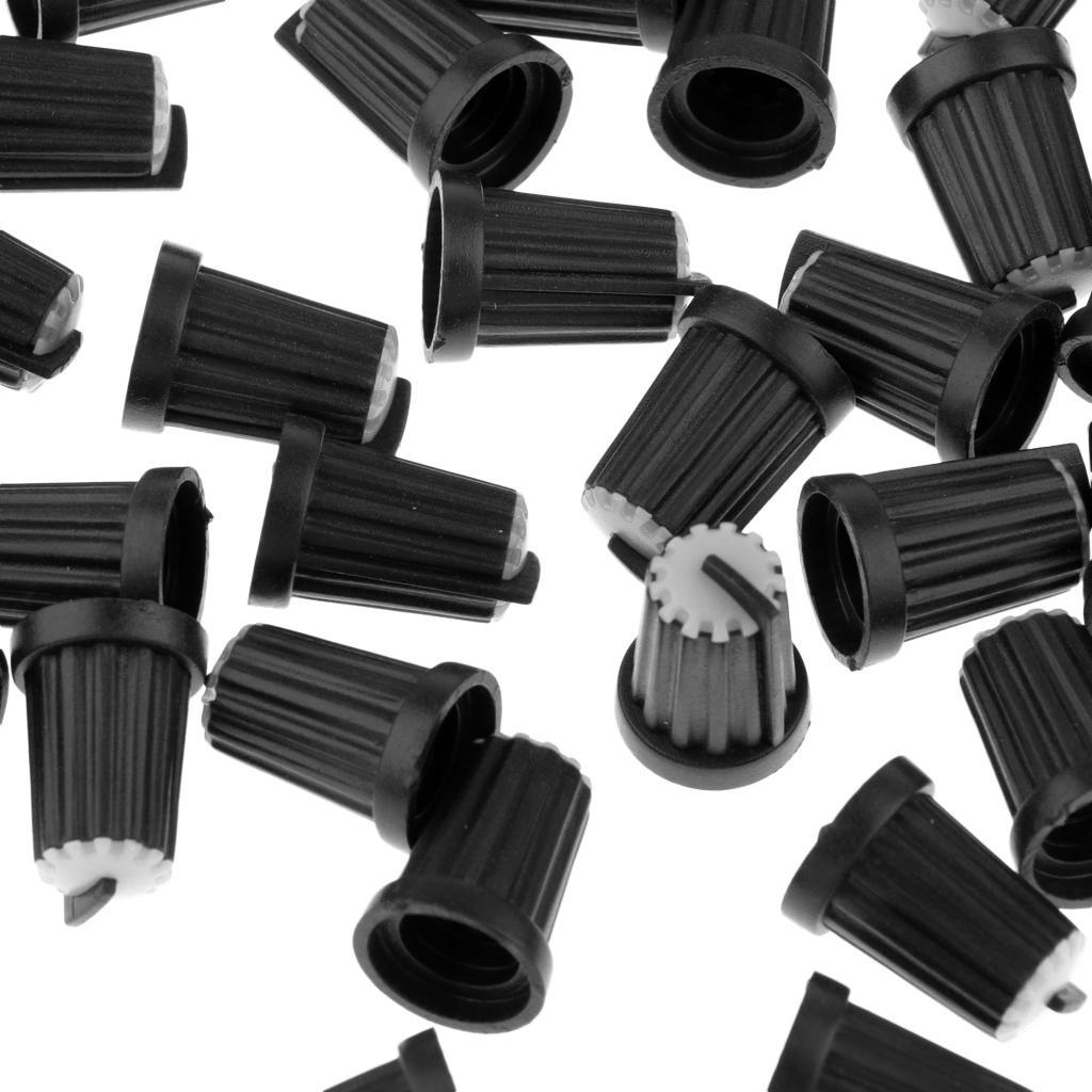 100pcs 6mm Potentiometer Shaft Control Rotary Knob Cap Buttom