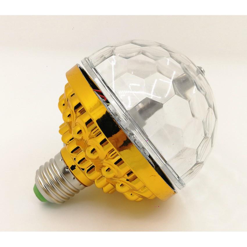 Đèn cầu xoay mini Ánh Sáng 7 màu quẩy theo điệu nhạc nhạc sử dụng đui xoáy E27