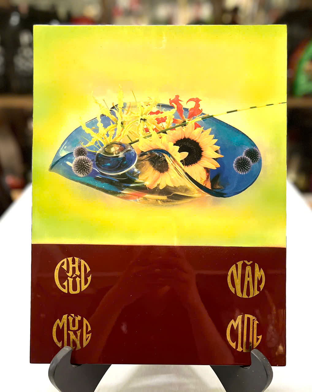 Tranh lịch sơn mài cao cấp Thanh Bình Lê size 30x40 cm treo tường, trang trí nhà cửa, văn phòng, quà tặng tân gia, tặng