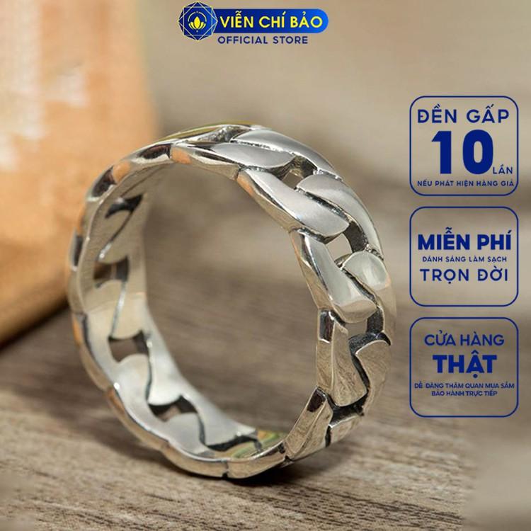 Nhẫn bạc nam xích đan classic Viễn Chí Bảo N100262