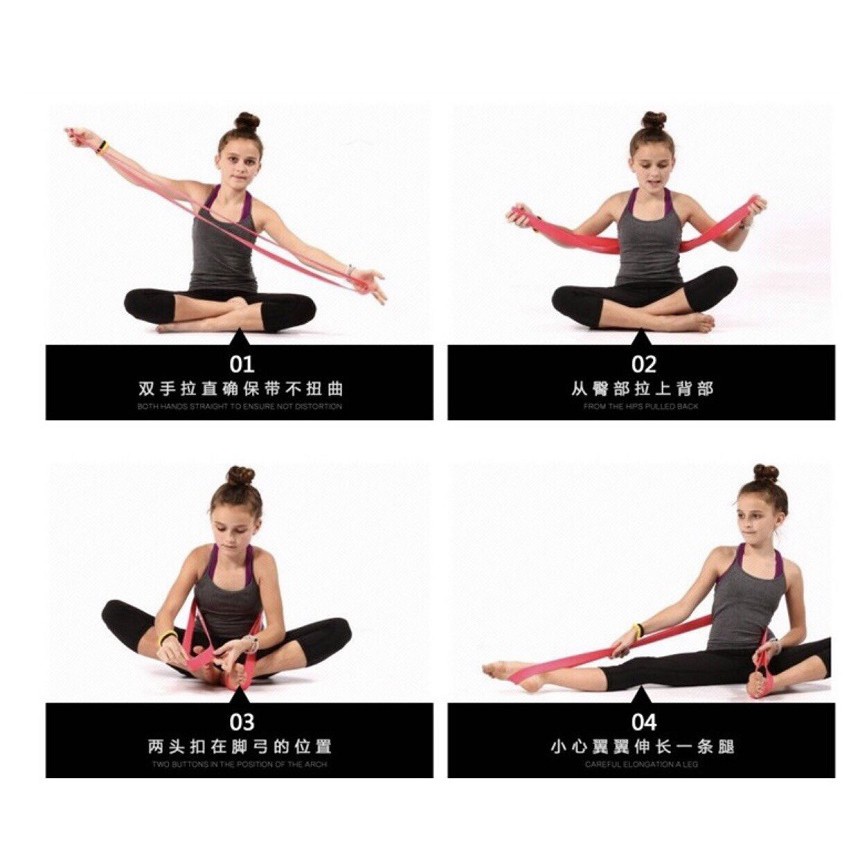 Dây xoạc cao su DEFOE FITNESS hỗ trợ mở khớp tập yoga, ballet