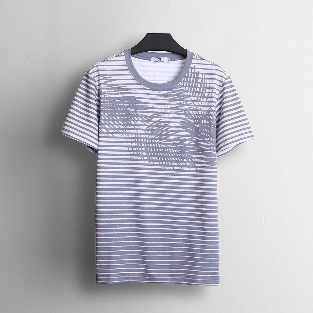 Áo thun nam cổ tròn HÀN QUỐC vải Cotton co giãn,dày dặn, form regular fit