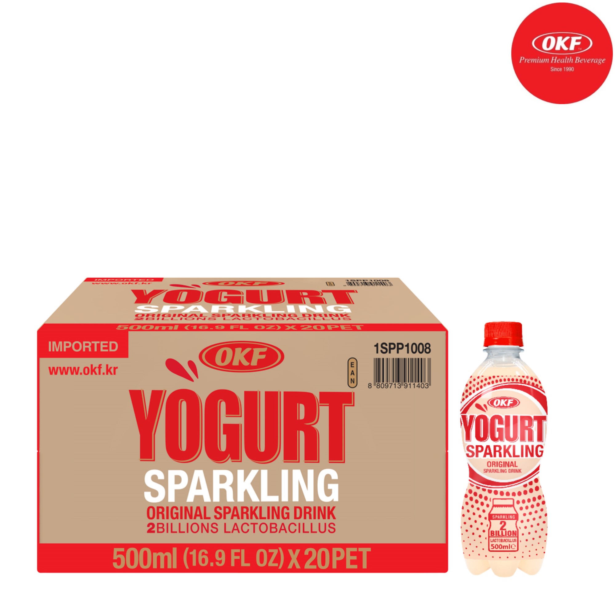 Yogurt Sparkling - Sữa chua có ga OKF 500ml X 20CHAI