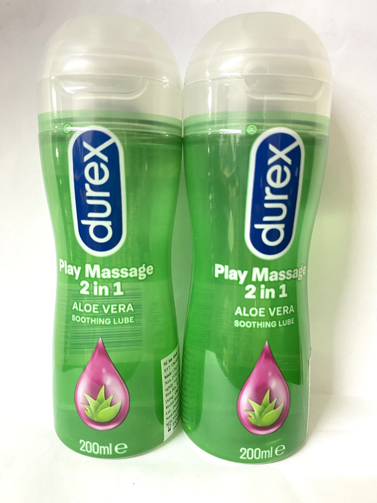 Gel Bôi Trơn Durex Play Massage 2 In 1 200ml - Hương Thơm Lô Hội - Nhập Khẩu Thái Lan