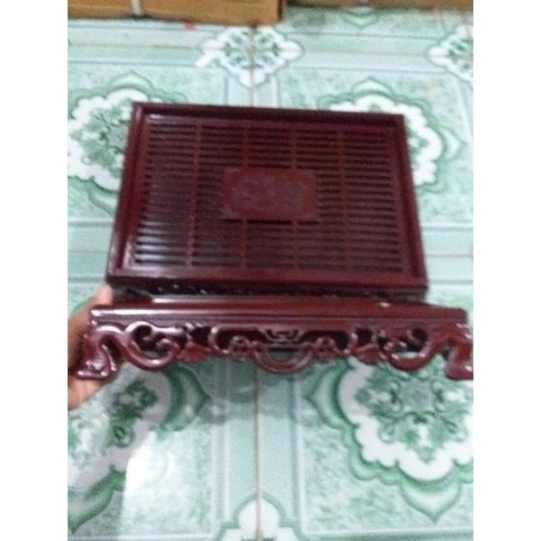 - Khay trà nhựa giả gỗ 40x30x7cm và 32x22x6cm