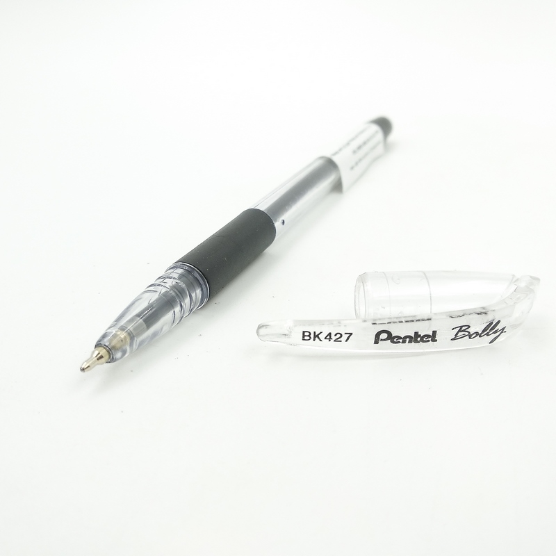 Bộ 3 Bút Bi Nắp Đậy Pentel BK427-A - Màu Đen