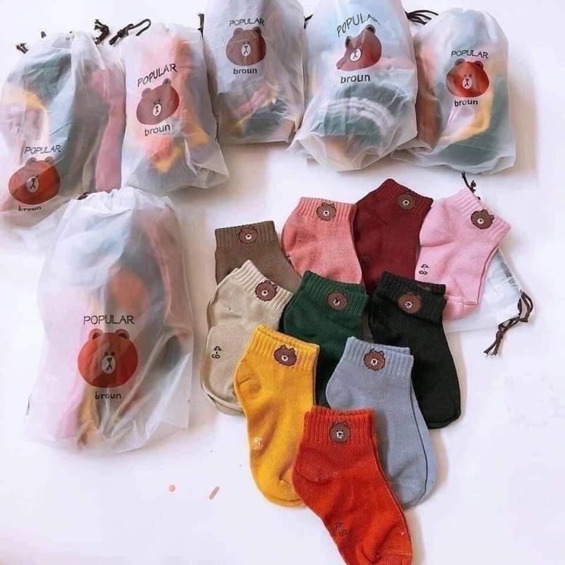 Set 10 đôi tất gấu