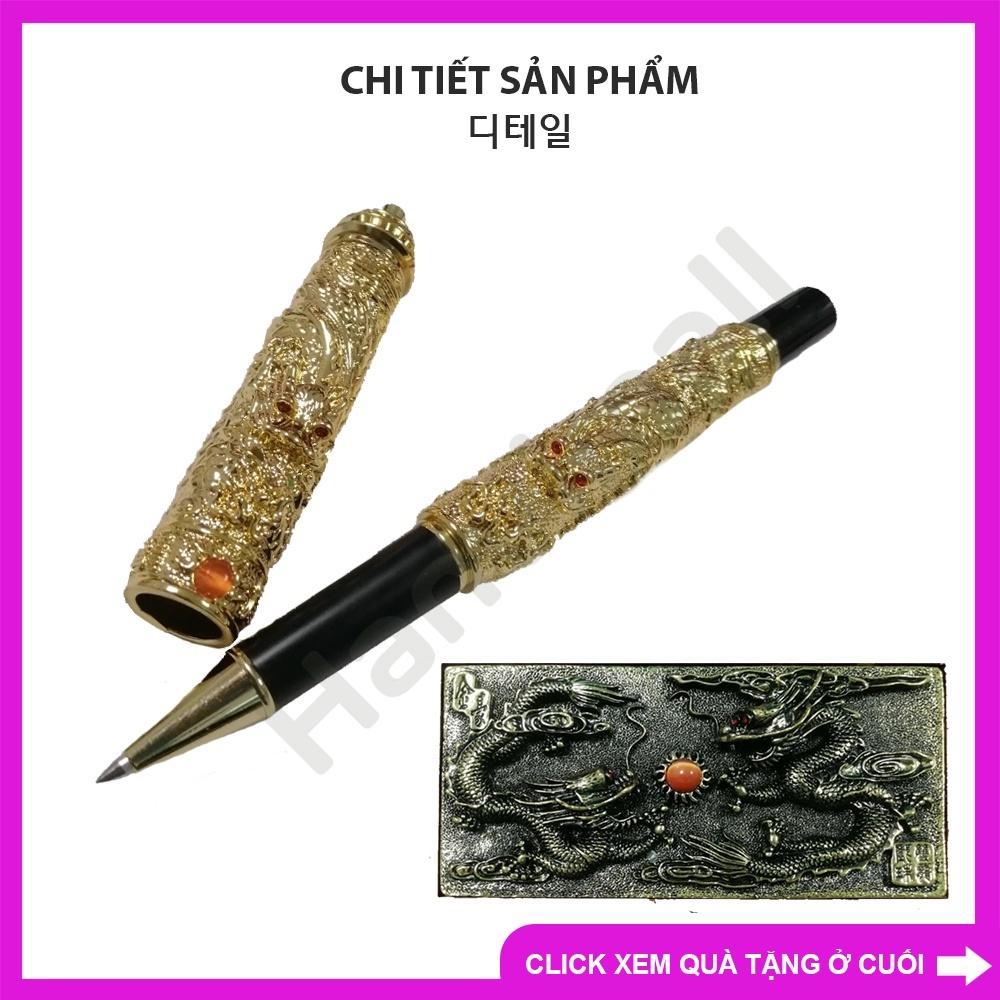 Hộp bút gỗ chạm khắc hình rồng