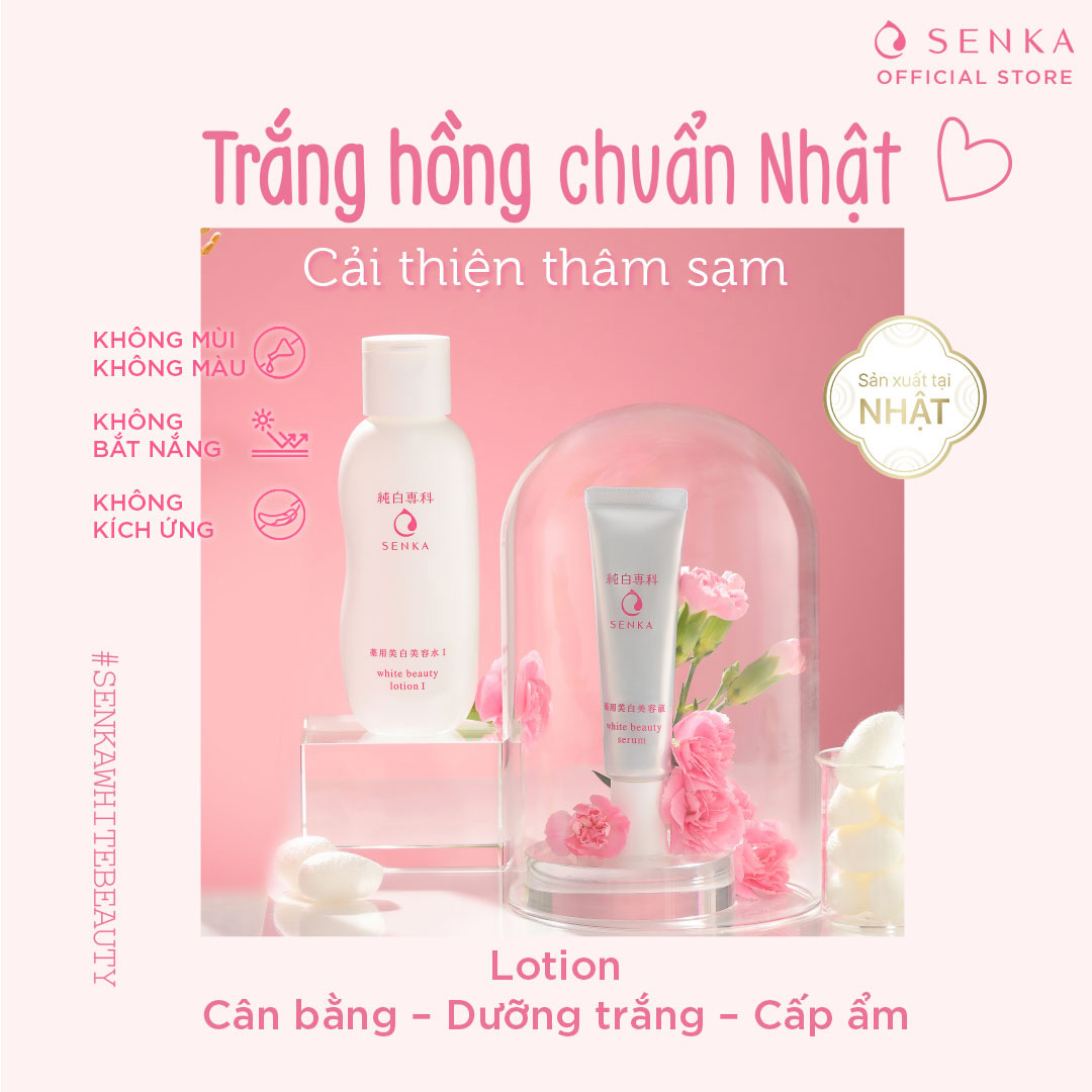 Nước dưỡng làm mềm và trắng da Senka White Beauty Lotion I 200ml