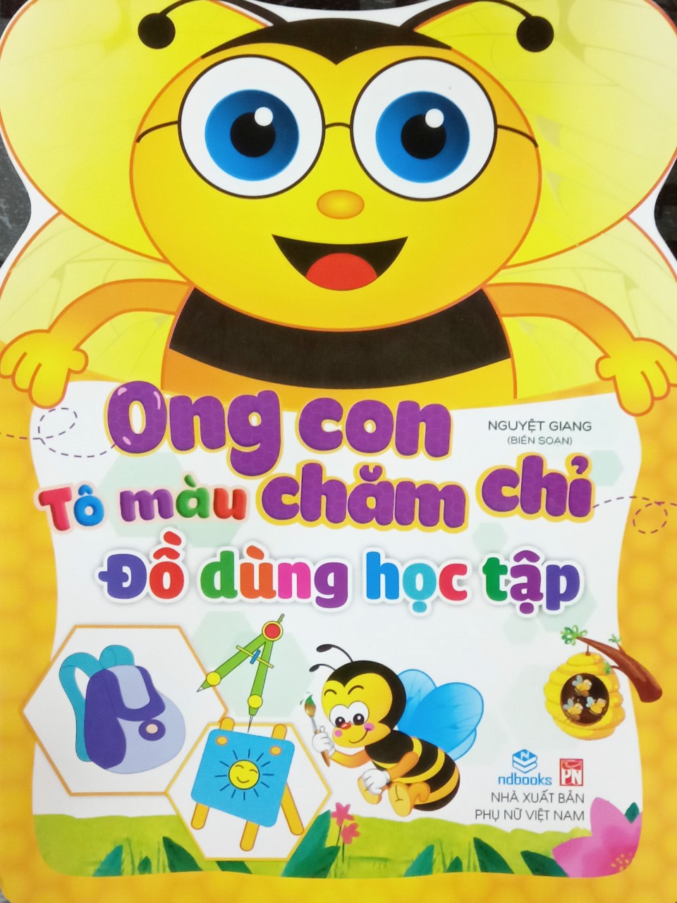 Ong con chăm chỉ - tô màu đồ dùng học tập