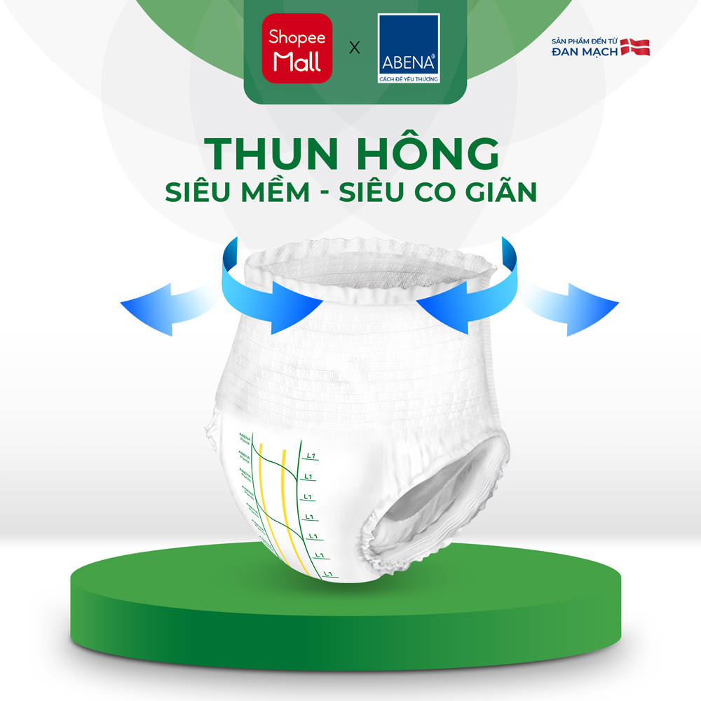 Tã quần người lớn Abena Pants Premium L1 thấm hút 1.400ml - Nhập khẩu Đan Mạch