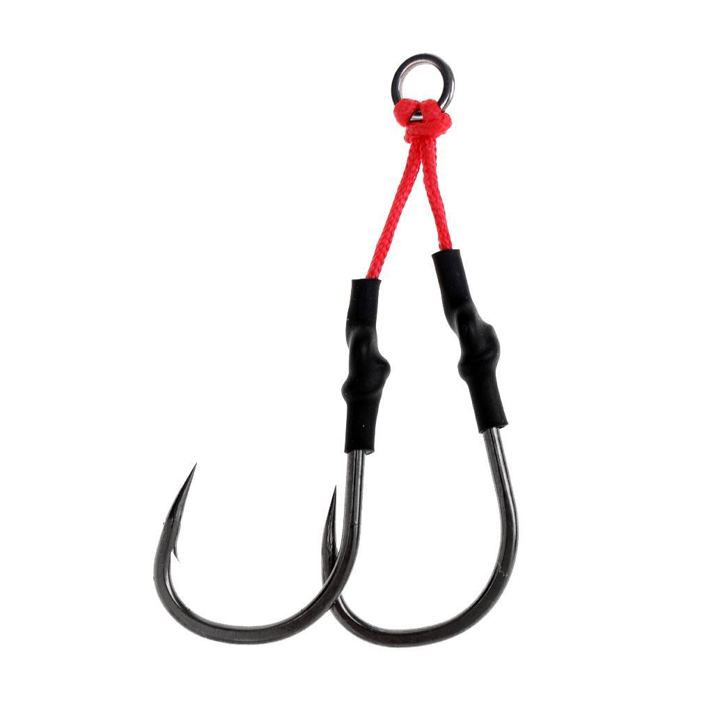 2-6pack Jig Hooks Fishing Hooks Barbed Hooks Assist Hooks in Solid Ring