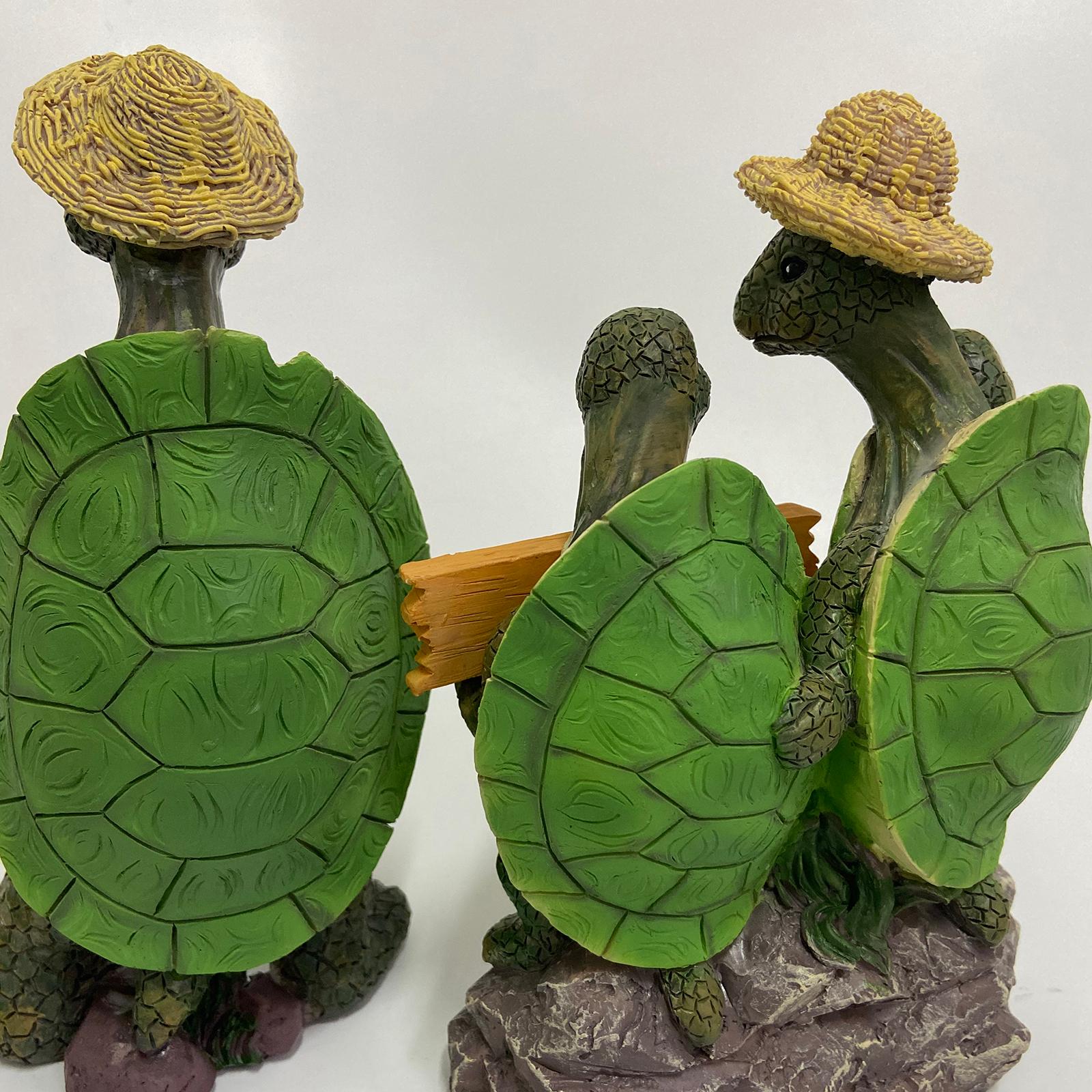 Rustic Garden Statue Ornament Lawn Turtle Sculpture Craft