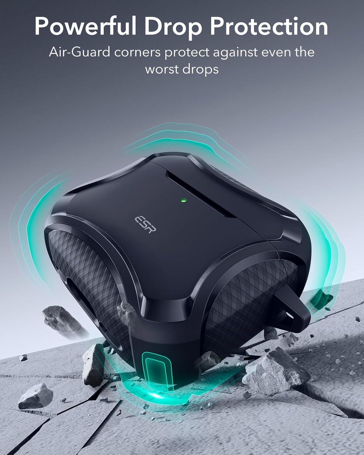 Bao Case ESR Cyber Tough Case with HaloLock cho Airpods 4 - Hàng Chính Hãng