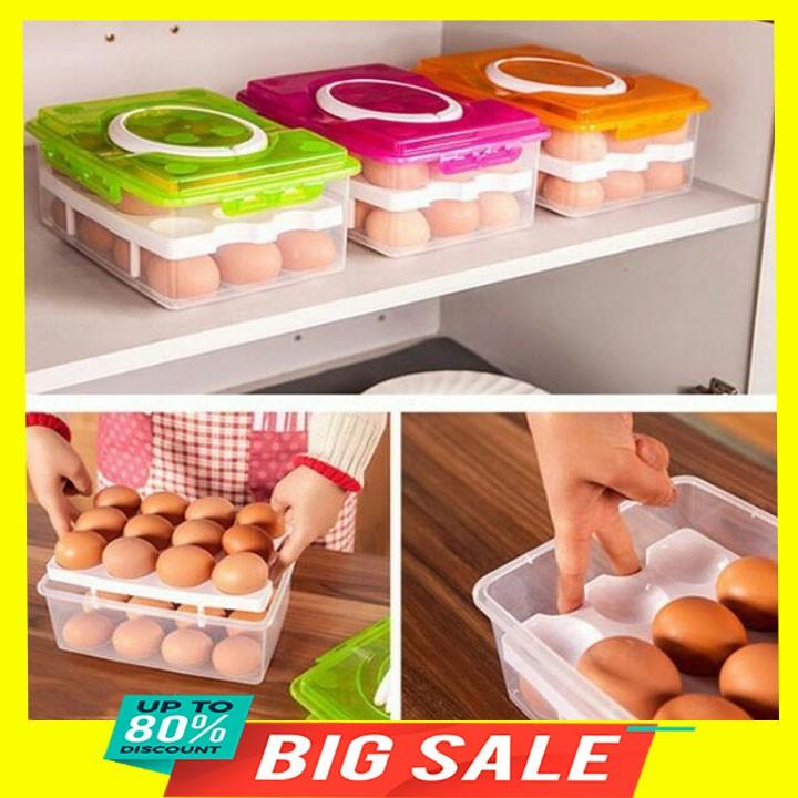 Khay đựng trứng 2 tầng 24 quả trứng, 23x16x11cm