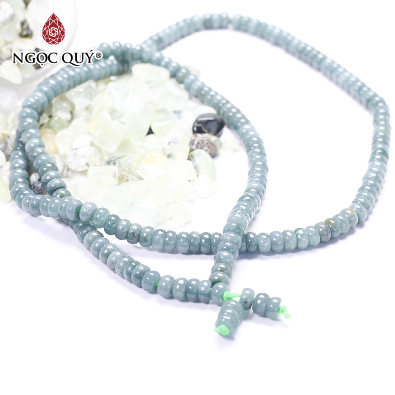 Chuỗi cổ đá aquamarine 68cm mệnh thủy, mộc - Ngọc Quý Gemstones