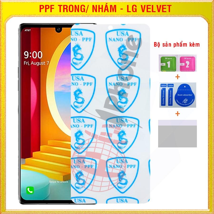Dán dẻo PPF loại trong và nhám cho LG Velvet
