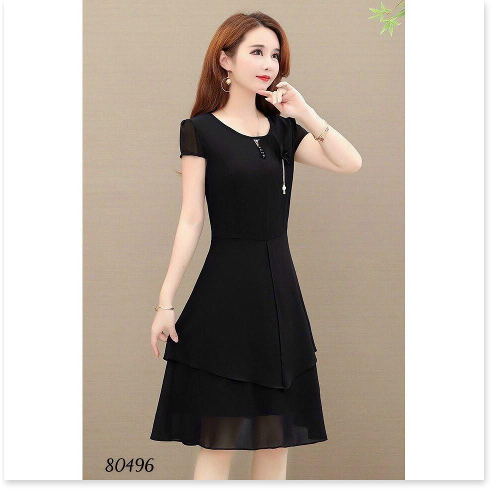 ĐẦM VOAN Ý ĐƯỢC THIẾT KẾ HỌA TIẾT TRƠN