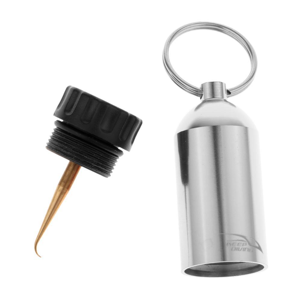 3x Scuba Diving Tank Aluminum Alloy Lightweight Portable Diving Tank with Rubber Gas Cylinder O-Rings for Diving Equipment Accessory