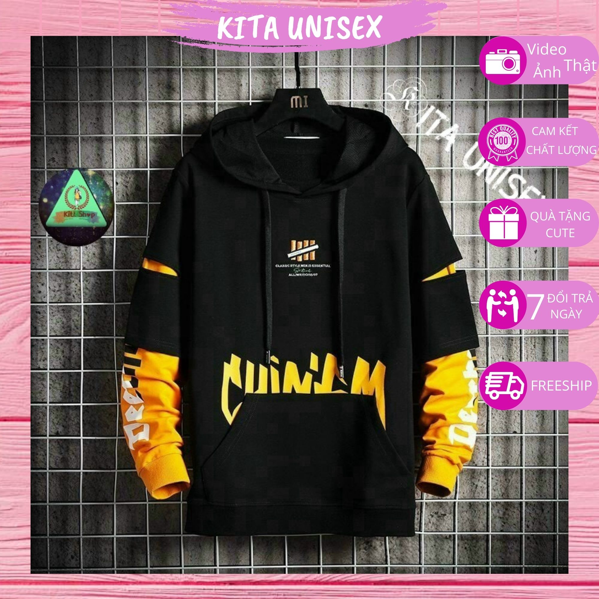 Áo khoác Hoodies nam vải nỉ bông mềm ấm Freesize Thời trang Hot Trend Kita Unisex - CHINAM